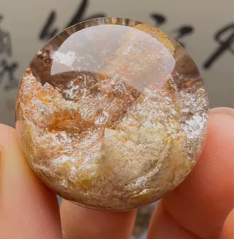 天然大大方解石摆件球球 整个一渐变色的方解...