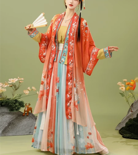 劲合汉服女中国风【半城桃色】宋制长褙子三件...