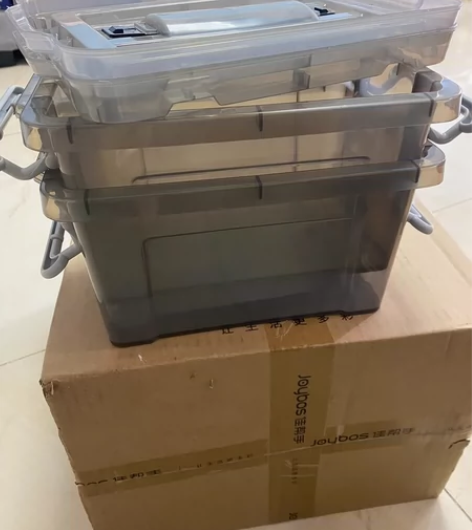 全新佳帮手透明收纳箱两件套,这个比较厚实 ...