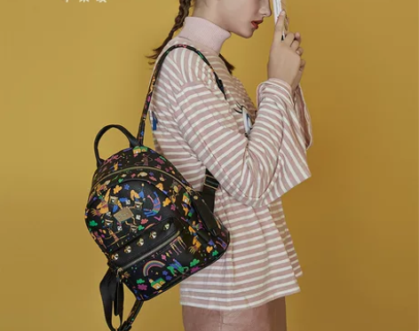 不莱玫双肩包女韩版铆钉2020新款女包网红...