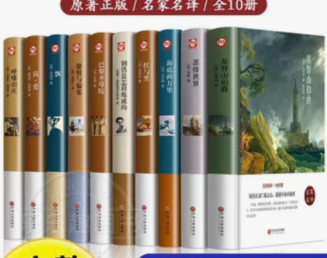 世界十大名著全套10册 简爱书籍 巴黎圣母...