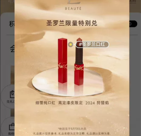 出ysl会员节积分兑礼！！ 3000挡 2...