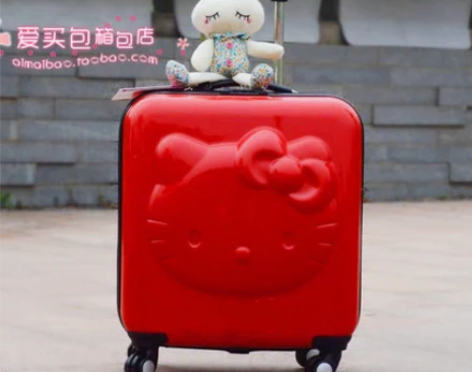 儿童行李箱女拉杆箱18寸小型卡通皮箱子20...