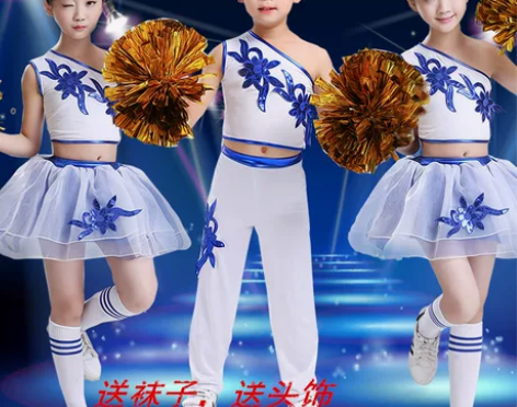儿童啦啦操舞蹈演出服中小学生健美操表演服装...