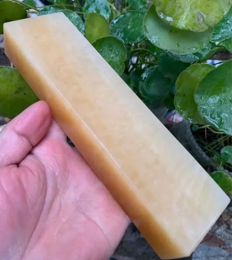 天然米黄玉镇尺玉石镇纸文房专用压尺大号,尺...