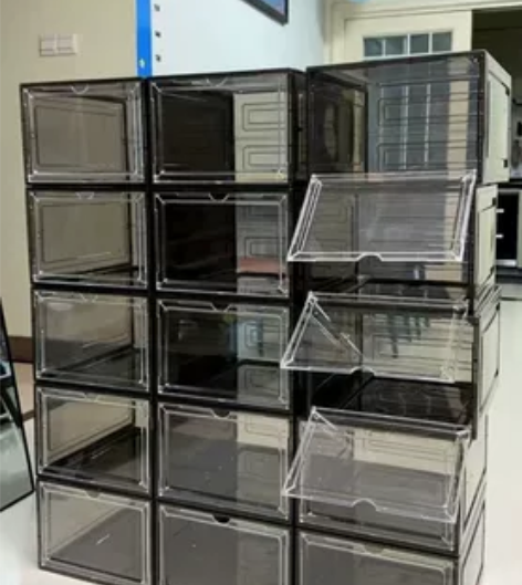急出急出!10个亚克力鞋盒磁吸款透明鞋盒收...