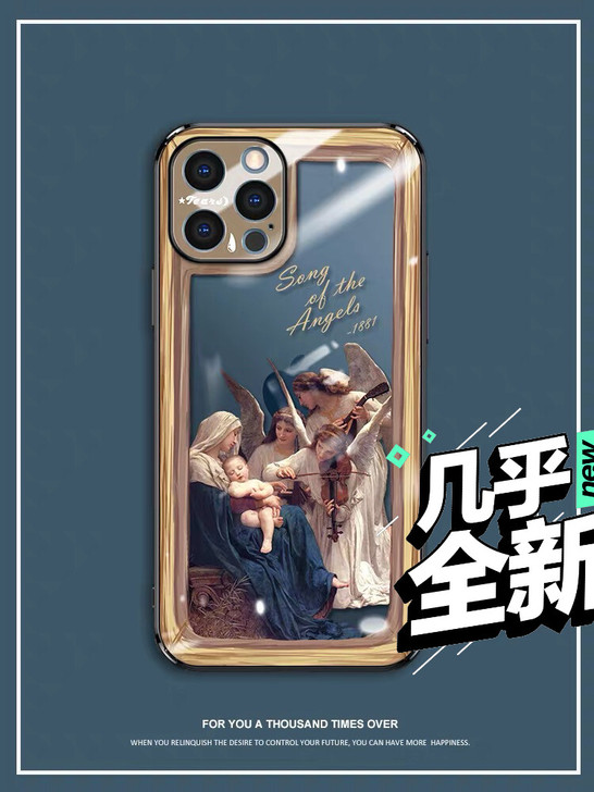 油画手机壳 适合苹果12 无破损 保护...