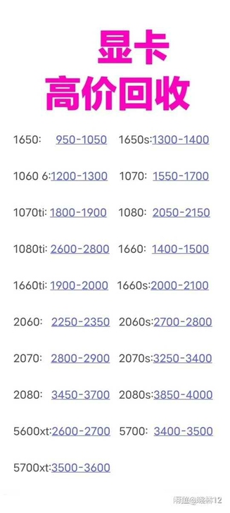 高价收2060显卡各牌子
