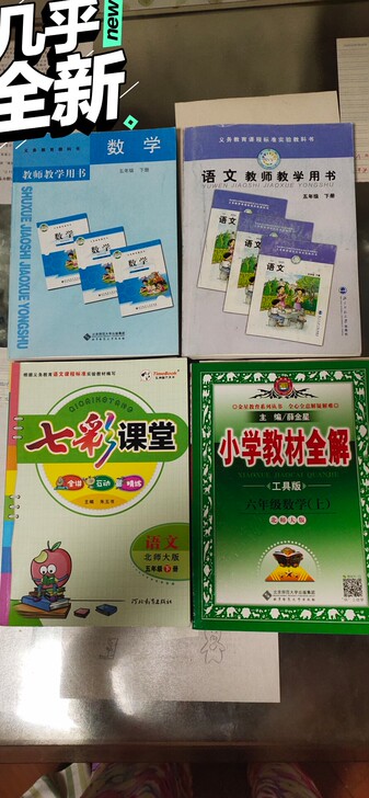 北师大正版,五年级下册数学、语文教师教学用...