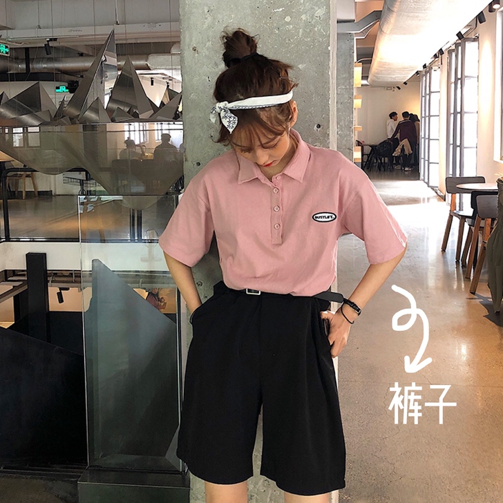 橘子酱yo短裤女2021年夏季韩版港风宽松...
