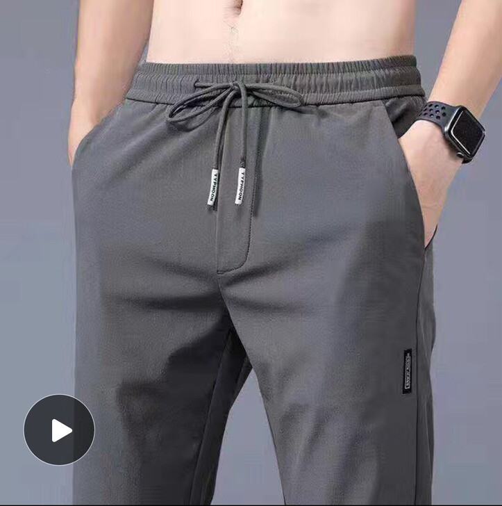 质量超级好的冰丝裤子冰丝休闲裤男士直筒宽松...