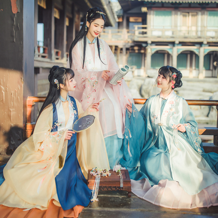 汉尚华莲醉姝颜明制汉服女原创改良比甲