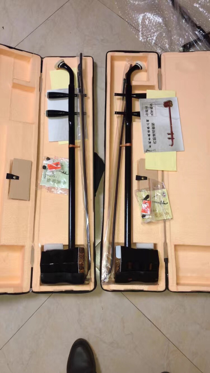 琴行闲置高档黑檀木二胡全新未使用，原价15...