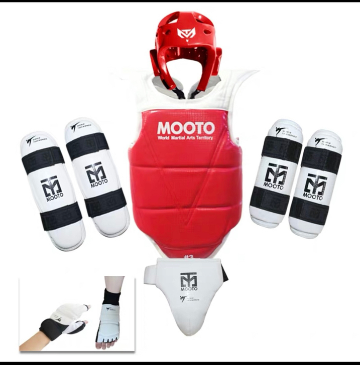 mooto女款跆拳道护具八件套,用了两三次...