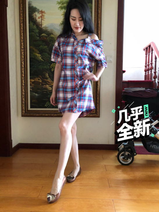 纯棉不规则领连衣裙