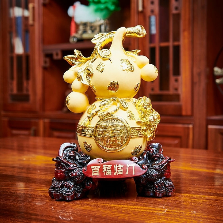 百福临门招财大葫芦摆件客厅书房玄关风水摆设