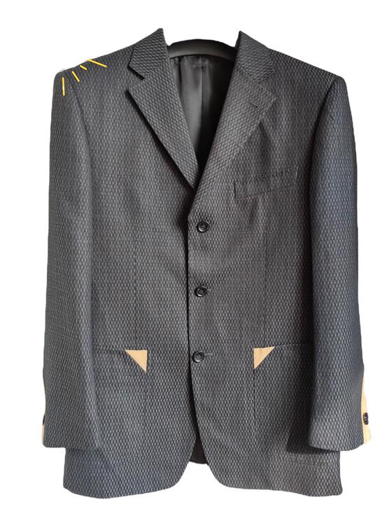 全新男士商务绅士羊毛西服职业西装三粒扣后中...