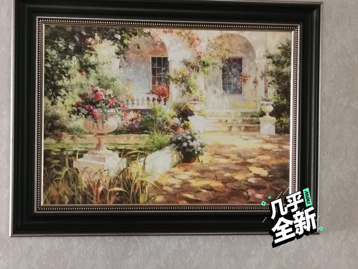 吉尼斯花园，棉麻油画布肌理效果，86##a...