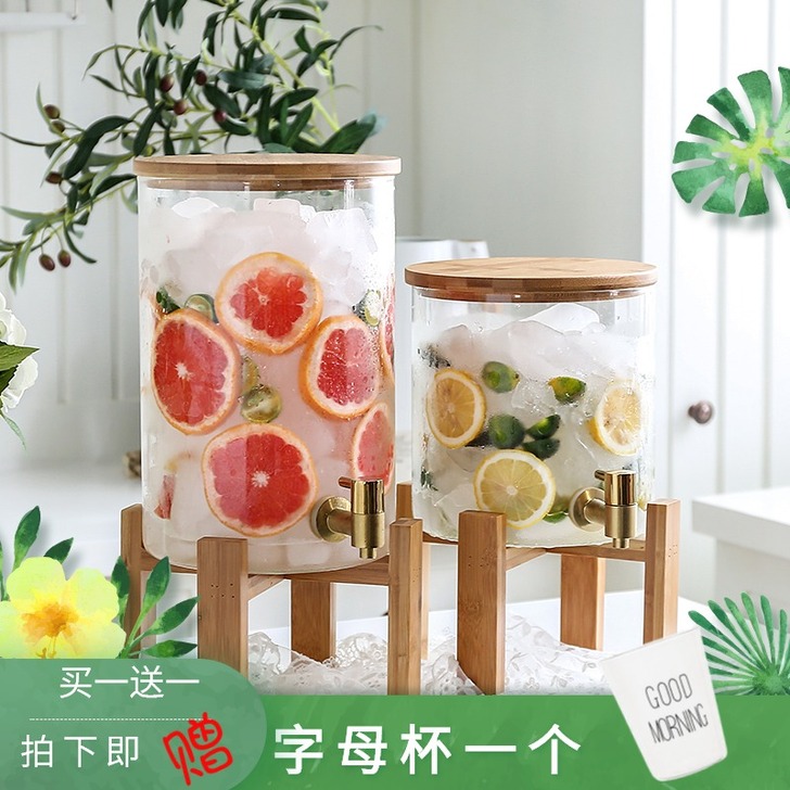 家用带龙头凉水壶大容量耐高温水瓶饮料果汁桶...