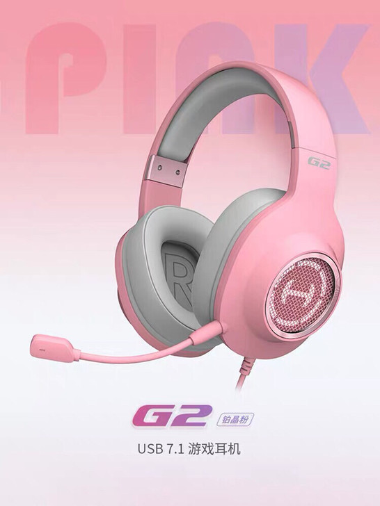漫步者 G2网红少女粉色电脑耳机头戴式电竞...