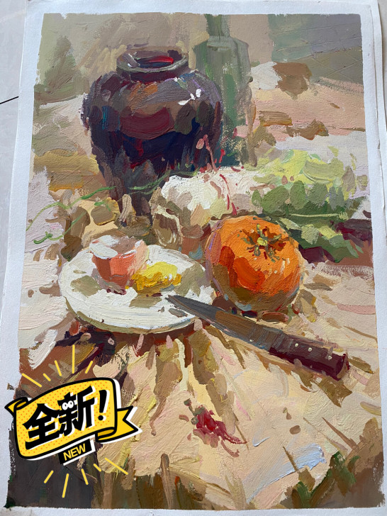 色彩静物作品闲置全新 接画