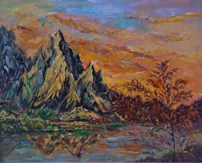 丙烯画 装饰画 风景画 油画布 支持定做 ...