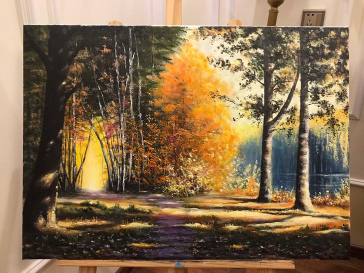自己的纯手绘作品，百分之百纯手绘，非印刷，...