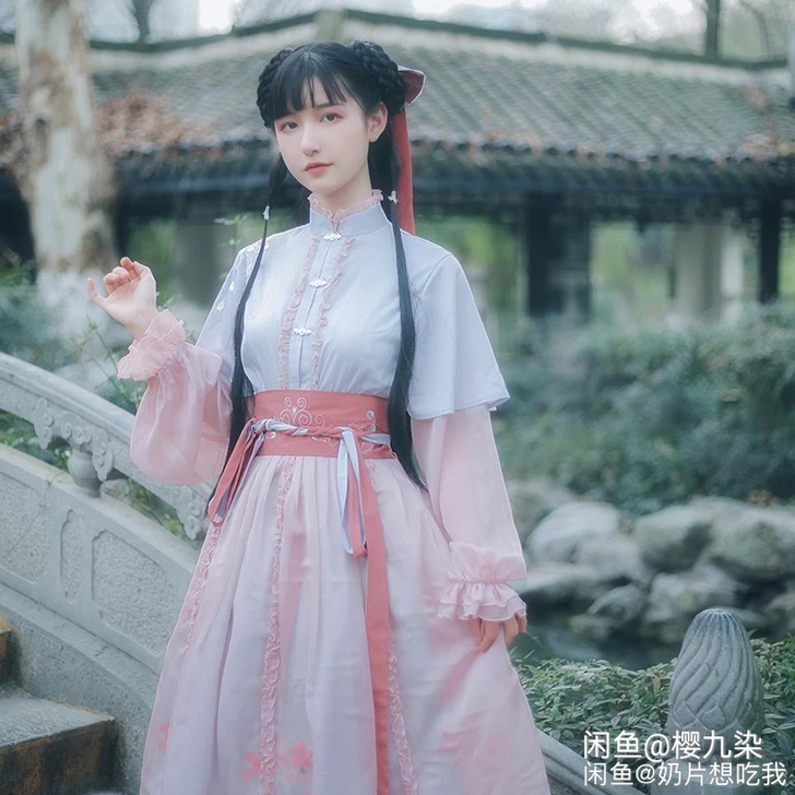 池夏 噗叽:樱华 原创改良汉服汉元素齐腰齐...