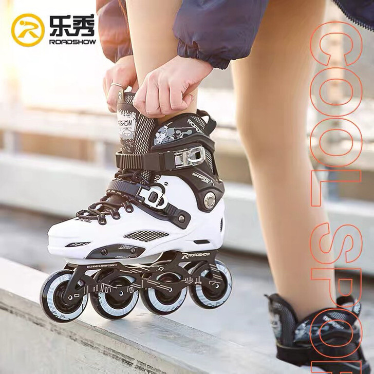 乐秀轮滑鞋42码（黑色），95新，无轮子，...