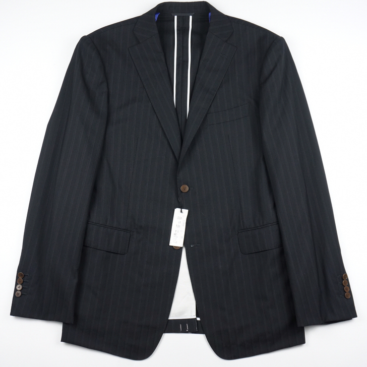 vintage西装日本潮牌中古羊毛男西服黑...