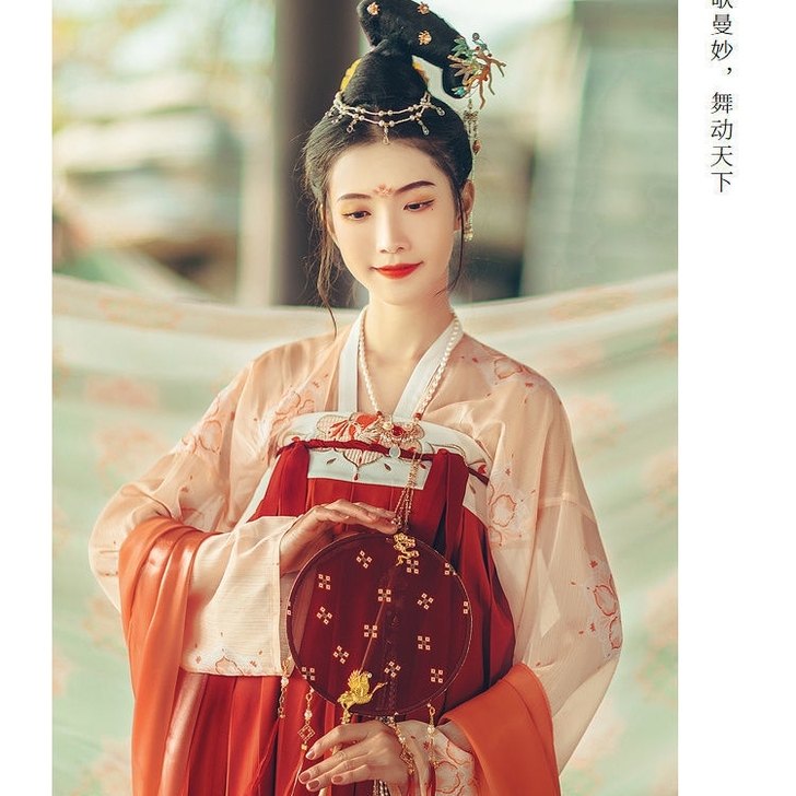 汉尚华莲时锦改良汉服女正品原创齐胸衫裙日常...