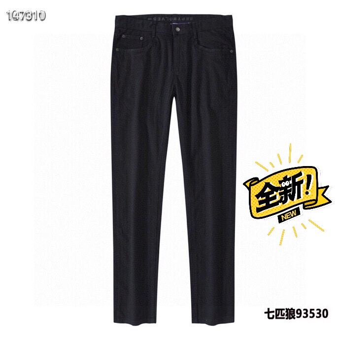 七匹狼牛仔裤90元 93530,黑色,,2...