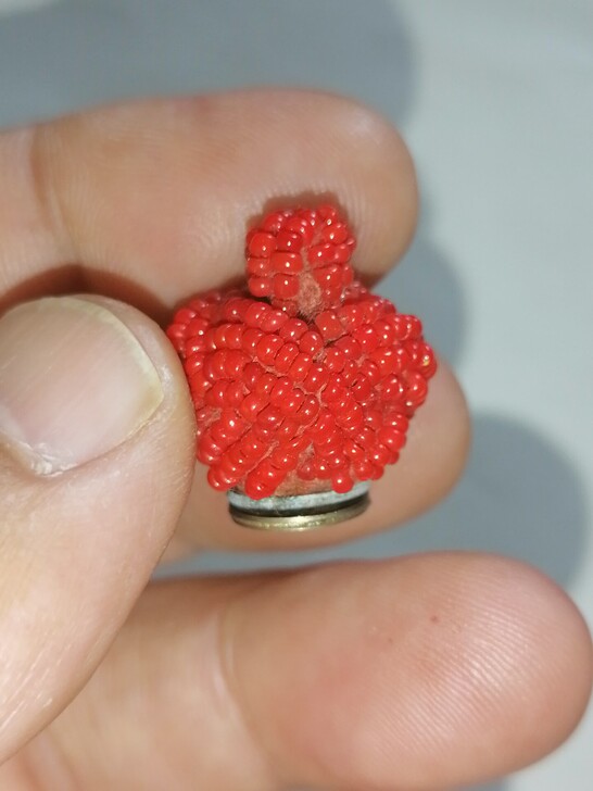 清代琉璃瓜皮帽顶,品相尺寸如图。
