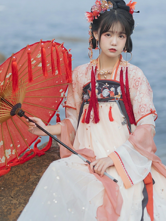 远山乔正品 金鱼姬唐制齐胸襦裙汉服套装