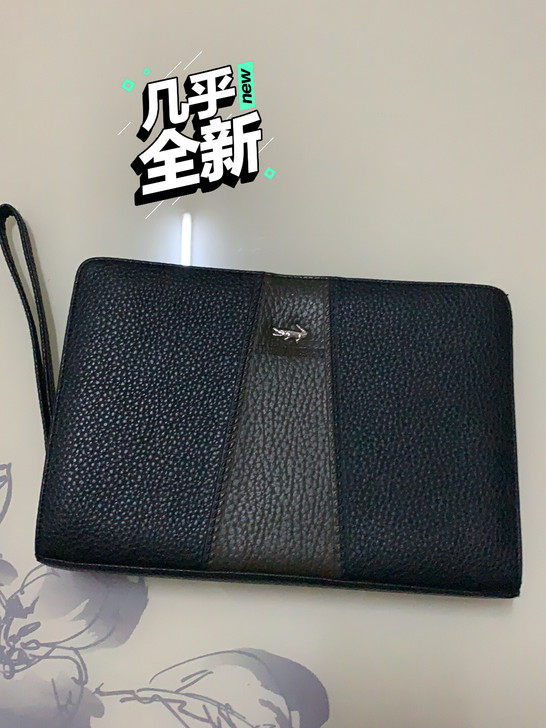 男士皮包商务包黑色皮包拉链款