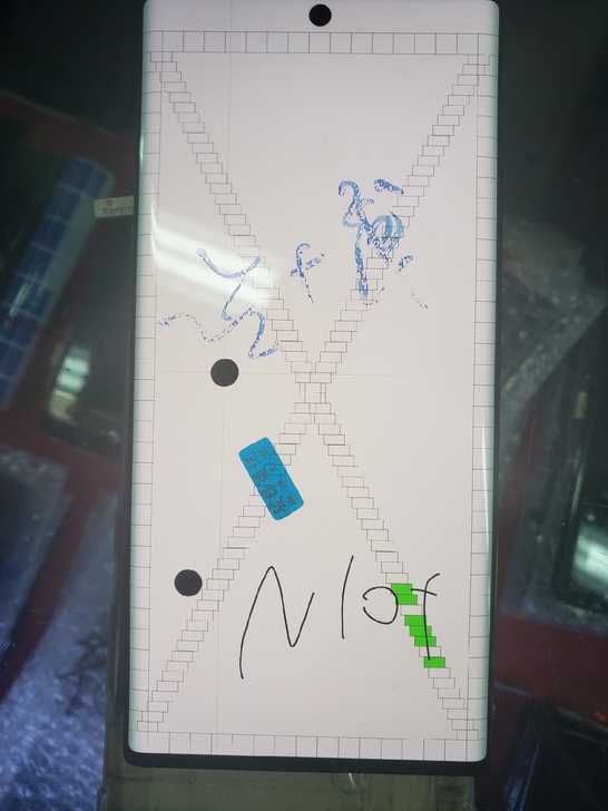三星note10+二手机,屏幕瑕疵有点有线...