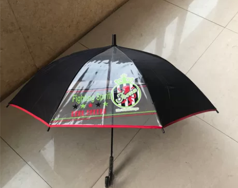 全新 日本 55cm男自动透明片黑色卡通雨...