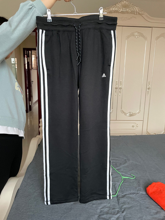 adidas阿迪达斯经典款百搭三道杠黑色运...