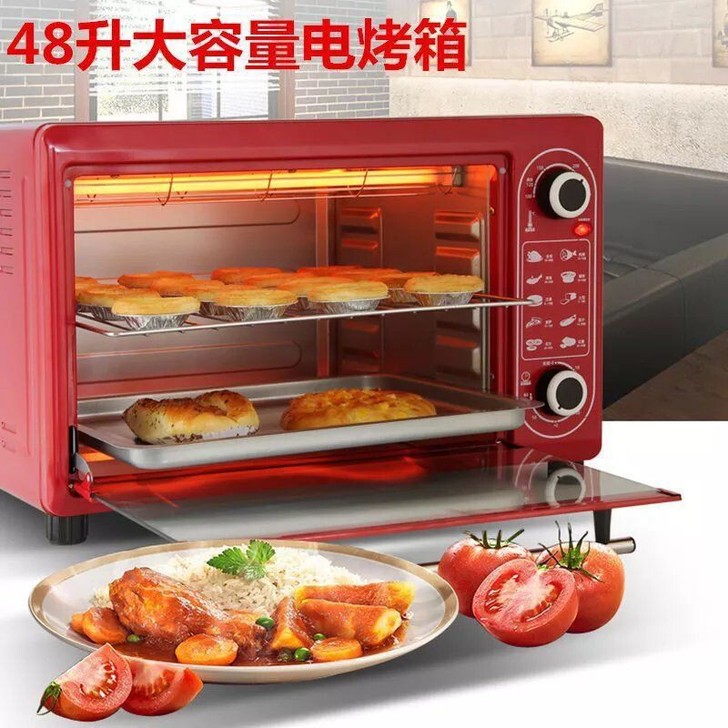 12/48升电烤箱大容量家用烘培多功能烤箱...
