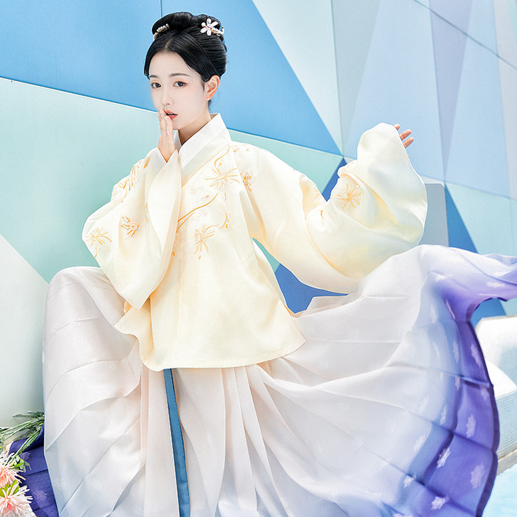 重回汉唐琼华瑶汉服女仅上衣，s码，仅穿一洗...