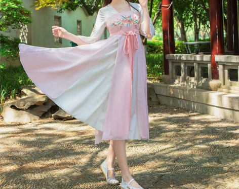 原创汉服女学生魏晋风齐胸襦裙日常汉元素中国...