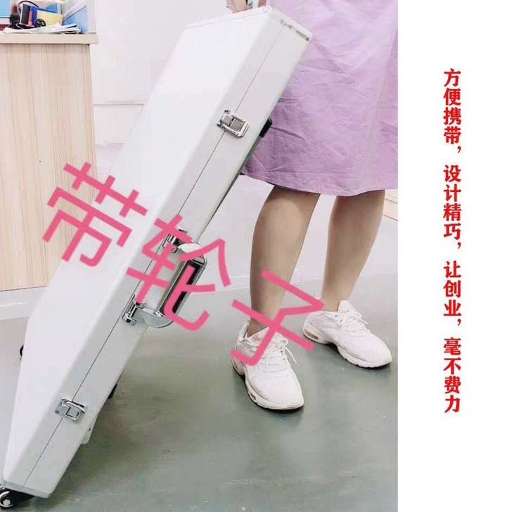 摆摊折叠箱带灯中号铝条箱中号铝条款折叠箱，...