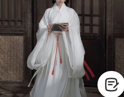 霜雪原创神明少女汉服魏晋风襻膊交领齐腰广袖...