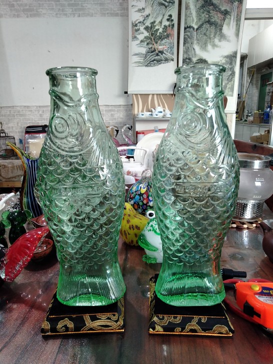 古玩瓷器老物件老美陶老琉璃工艺品摆件,老鱼...