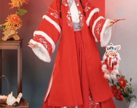 【暖暖】茗月萱刺绣宋制汉服女秋冬改良套装汉...