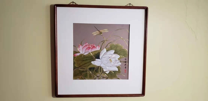余稚花鸟铜雕画,装饰画,手工雕刻画