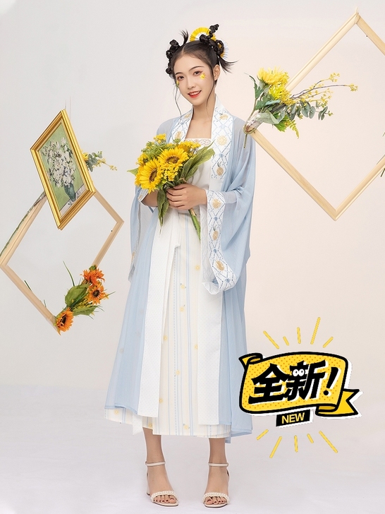 汉尚华莲猫猫乐园向日葵物语宋制汉服女原创正...