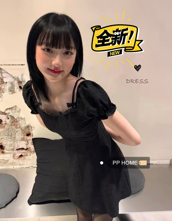 PPHOME酷甜小黑裙~暗黑小辣妹纯欲风可...