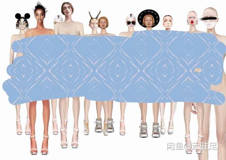 服装设计男女装人体模特模板psd