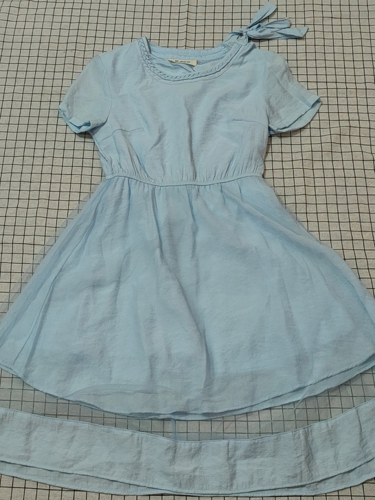 夏季甜美仙女风网纱裙摆连衣裙